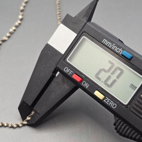 VTG HAN Sterling Silver Twisted Chain Necklace 18" 925 Italy Designer 2mm - Picture 6 of 9